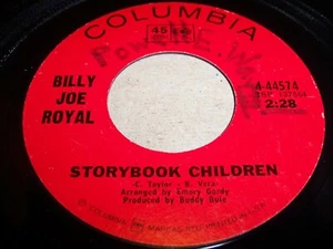 BILLY JOE ROYAL - STORYBOOK CHILDREN- 1968 ROCK 7" SINGLE, COLUMBIA 4-44574 (EX) - Picture 1 of 2