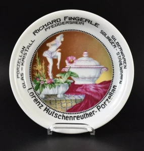 Old Advertising Hutschenreuther Porcelain Glass Crystal Pfeddersheim Advertising Plate - Picture 1 of 5
