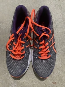 Womens Asics Gel Excite 4 Grey Coral Purple White T6E8N Running Shoes Size 9 - Picture 1 of 9