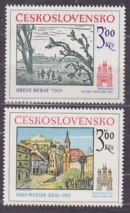 CZECHOSLOVAKIA 1978 SC#2174/75 MNH** pair, Historical motifs of Bratislava. - Imagen 1 de 1