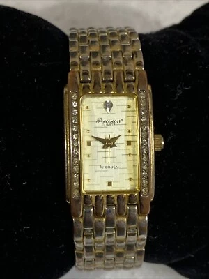Reloj Tank Precision by Gruen GP3039 Mujer 19mm Tono Dorado Bling Batería Nueva Foto 1 de 4