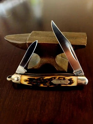 Rare Schrade + USA 804UH Uncle Henry Journeyman 2 Blade Knife W/Shackle - Image 1 of 4