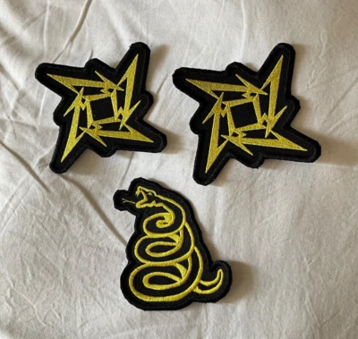 Metallica Patch Bundle Embroidered High-Quality Metallica Ninja Stars and Snake - Image 1 of 3