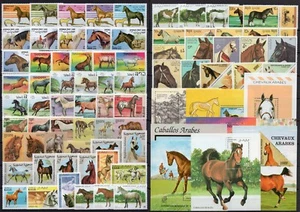 Motive Pferde - Los mit 83 verschiedenen Briefmarken - Postfrisch (MNH) - Foto 1 di 1