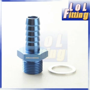 Bosch 044 Fuel Pump Inlet M18 x 1.5 To 1/2" (12.7mm) Barb Aluminum Adapter - Picture 1 of 5
