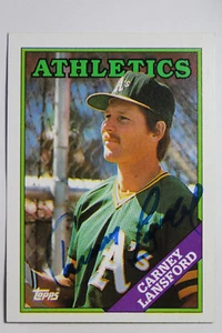 1988 Topps #292 Carney Lansford Autograph Oakland Athletics Signed - Picture 1 of 2