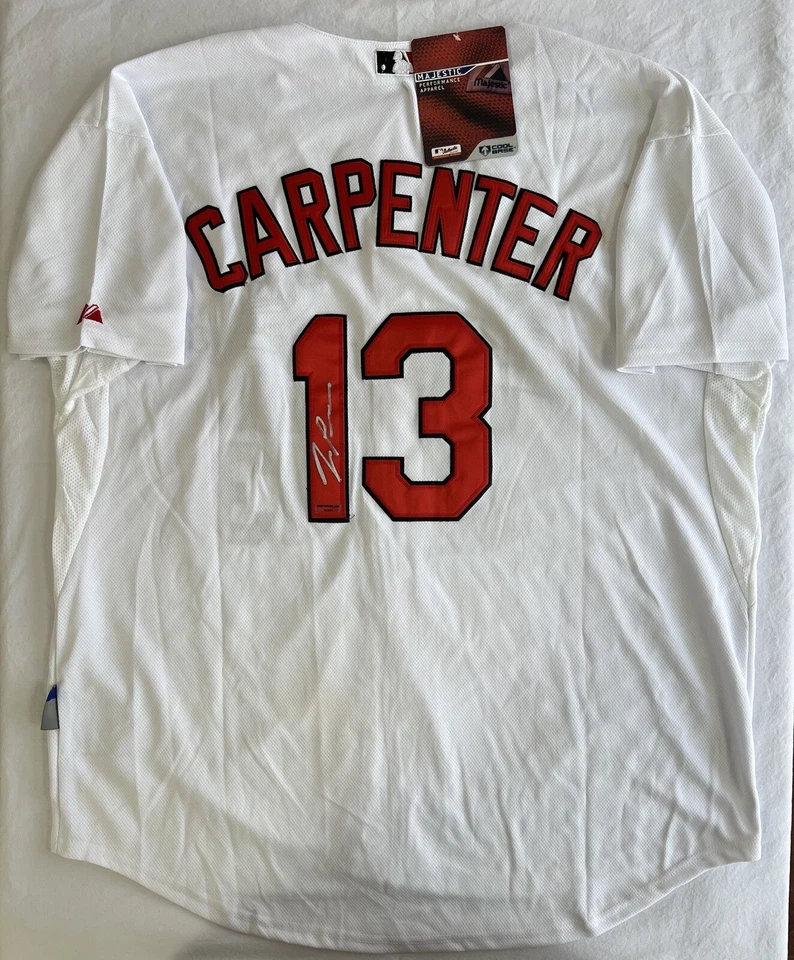 Camiseta deportiva firmada por Matt Carpenter de los Cardenales de San Luis de la MLB con certificado de autenticidad Foto 1 de 4