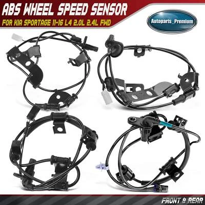 4x Nuevo sensor de velocidad de rueda ABS delantero y trasero para Kia Sportage 11-16 2,0 L 2,4 L tracción delantera Foto 1 de 4