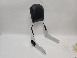 OEM Harley Davidson Used Chrome Sissy Bar with Passenger Backrest Pad - Picture 1 of 14