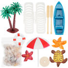 10 Mini Beach Style Micro Landscape Ornaments Set