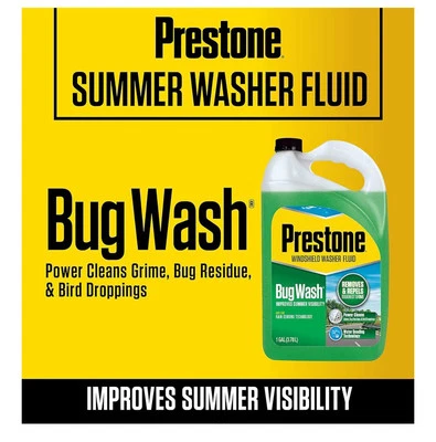Visibilidad de conducción Prestone Bug Wash + líquido para lavado de parabrisas, 1 galón Foto 1 de 4