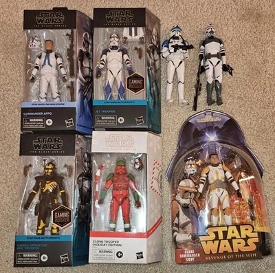 Star Wars Black Series Clone Trooper Lote Cody, Appo, Jet, Umbra, Holiday, Hawk + Foto 1 de 2