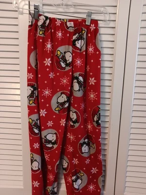 女孩多色睡衣裤 10 码圣诞史努比和伍德斯托克 — 第 1/4 张图片