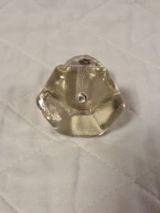 Vintage Antik 6-seitig Sechseck Klarglas Schublade Zug Schrank Knopf - Bild 1 von 6