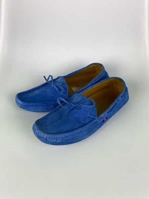 GUCCI 379906 Mocasines para Niños Azul Gamuza Arco Hecho en Italia Talla Mujer 38(24,5) Foto 1 de 4
