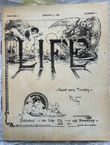 Rare Vintage 1st Edition - Life Magazine - January 4, 1883, Volume 1 Number 1 - Picture 1 of 4