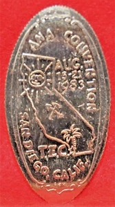 KIR-74: Vintage Elongated QUARTER : TEC at ANA CONVENTION SAN DIEGO AUG. 1983 - Picture 1 of 3