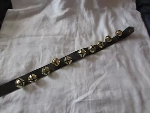 10 grandi CAMPANE SLITTA VINTAGE cinturino vinile decorazione natalizia carrozza - Foto 1 di 4