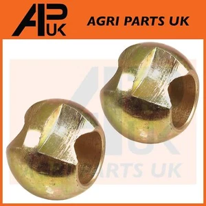 PAIR Cat 2/2 Lower Link Linkage Ball for Massey Ferguson 135 148 165 240 Tractor - Picture 1 of 3