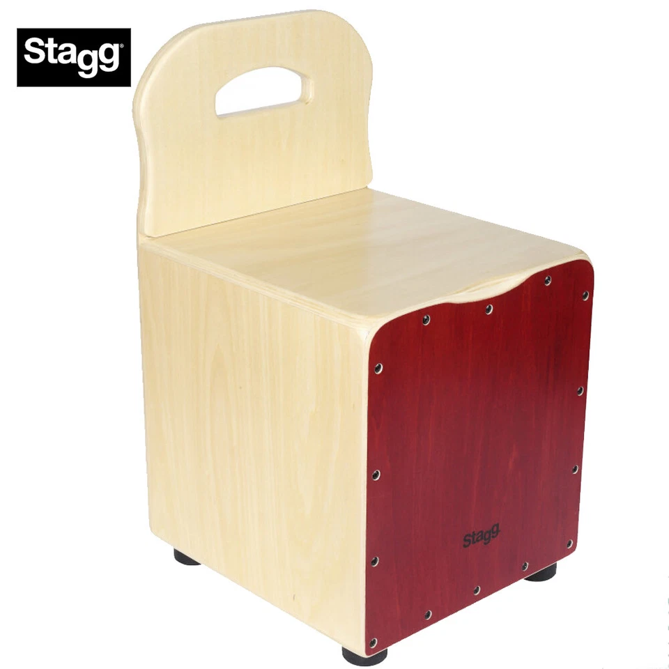 Cajón de percusión para niños Stagg CAJ-KID-RD con respaldo fácil de llevar - ROJO Foto 1 de 1
