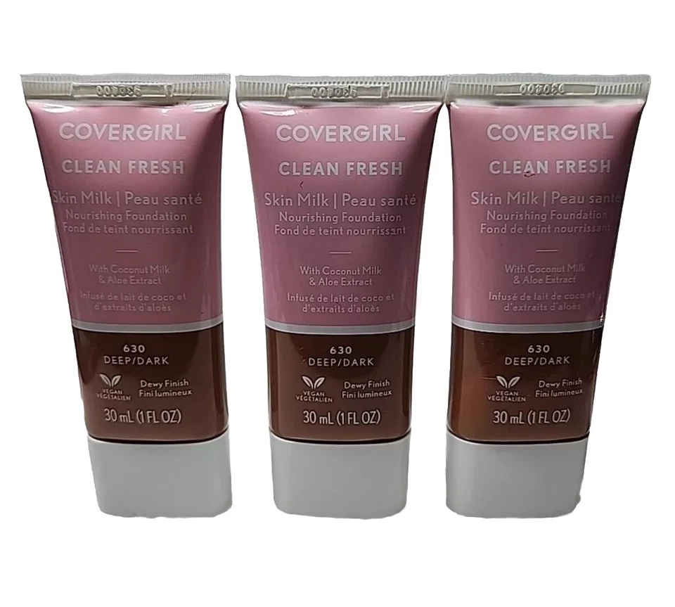 Covergirl, Clean Fresh Skim Milk Foundation, Deep/Dark, 630 (1 fl. oz.) 3 Pack! - Image 1 of 1