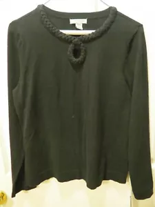 Maglione donna Mercer Street Studio nero manica lunga scollo intrecciato, taglia:PM - Foto 1 di 6