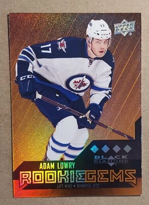 2014-15 UD Black Diamond ADAM LOWRY #228 Rookie Gems RC Quad Diamond Foil Jets - Image 1 of 3