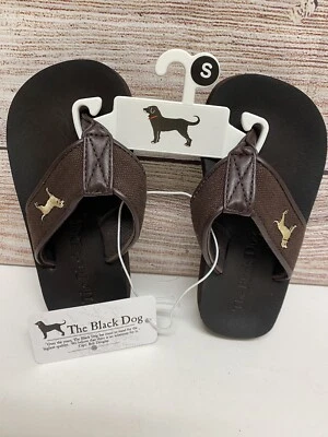SANDALIA MARCA PERRO NEGRO UNISEX TALLA 9/10 CON ETIQUETAS CHANCLAS MARRÓN Foto 1 de 4