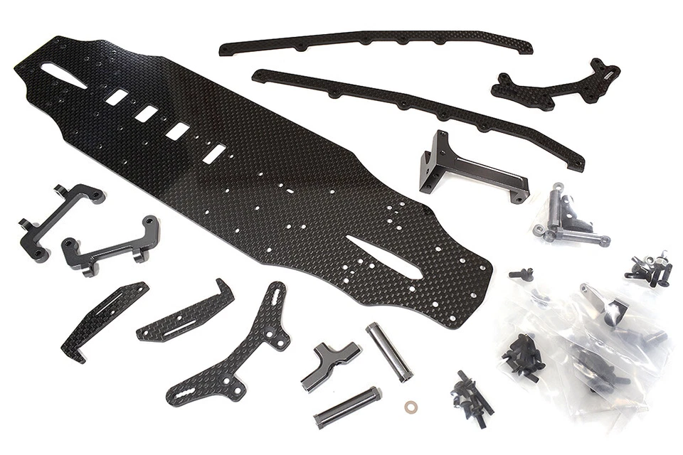 C28785BLACK Integy RC Carbon Fiber Chassis Conversion Kit for Tamiya 1/10 TA07