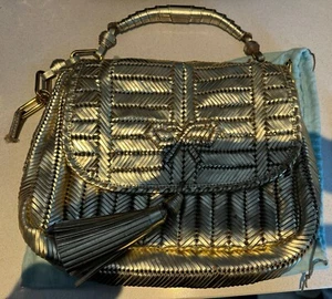 Anya Hindmarch Gold Woven Shoulder Bag Defective - Picture 1 of 17