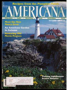 Americana Magazine October 1986 Lighthouses Cast-Iron Art Deerfield Movie Poster - Picture 1 of 2