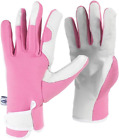 Spear And Jakson Gardens Ladies Small Leather Palm Gardening Gloves Pink