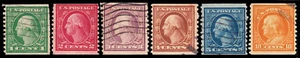 United States Scott 490, 492-493, 495-497 (1916-22) Used/Mint H F, CV $41.10 J - Picture 1 of 1
