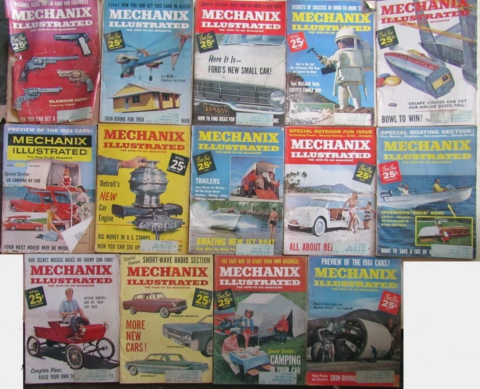 Mechanix Illustrated  1959 - 1962 Lot of 14 Issues Foto 1 de 1