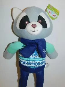 Raccoon Stuffed Plush Winter Infant Baby Rattles Krinkle Ears 16 in - Picture 1 of 5