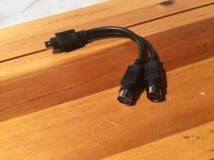 Cable Y de 6" PS2 macho a doble hembra - divisor PS/2 - negro - Imagen 1 de 12