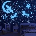 Glow in the Dark Stars Ceiling Unicorn Wall Decals Stickers Living Room Nursery