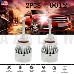 2x 9012 LED Headlight Kit High Low Beam Bulbs 6000K Super Bright White - Picture 1 of 9