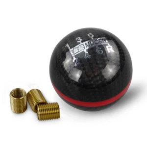 BLACK Genuine Carbon Fiber 6 Speed Mugen shift knob for Honda CRZ S2000 FA5 FG2 - Picture 1 of 9