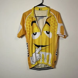 Camiseta Brainstorm Gear para hombre XL amarilla Team M & M’s camiseta de ciclismo cremallera completa - Imagen 1 de 12