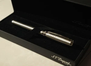 S.T.Dupon Line D Palladium Brushed Silver Roller Ballpoint Pen wz/Box&Refill F/S - Picture 1 of 4