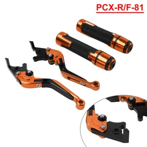 Orange Extendable Brake Clutch Lever Handlebar Grip Set For Honda Forza 125 300 - Picture 1 of 10