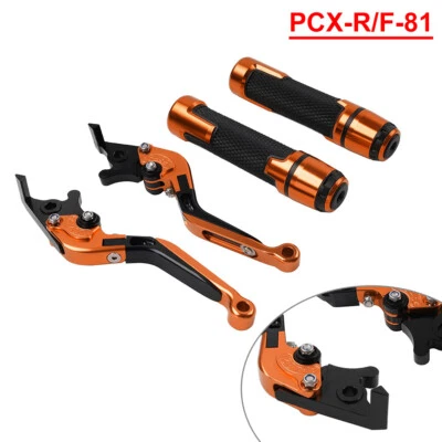 Orange Extendable Brake Clutch Lever Handlebar Grip Set For Honda Forza 125 300 - Image 1 of 4
