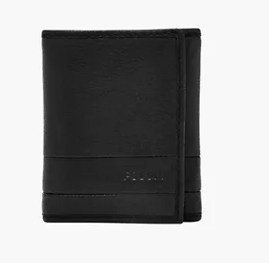 Fossil Herren Geldbörse Lufkin - Trifold | Schwarz / Leder | NEU & OVP - Bild 1 von 2