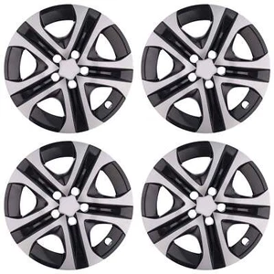 NEW Hubcap Set for Toyota Rav4 2013-2018 - Premium Replica 17-in Silver Black - Picture 1 of 7