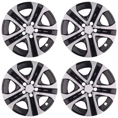 NEW Hubcap Set for Toyota Rav4 2013-2018 - Premium Replica 17-in Silver Black - Image 1 of 4