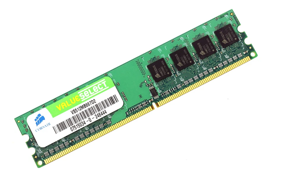 Corsair ValueSelect VS512MB667D2 512MB PC2-5300U DDR2-667MHz Memory RAM - Immagine 1 di 1