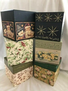 LANG BOB'S DECORATIVE BOXES - VARIOUS DESIGNS - 7" X 7" SQUARE - YOU CHOOSE! - Picture 1 of 11