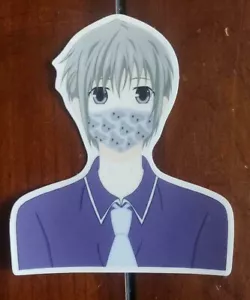 Yuki Sohma Anime Parody / Rat Mouse Mask Window Vinyl Decal Anime Stickers Car - Picture 1 of 2