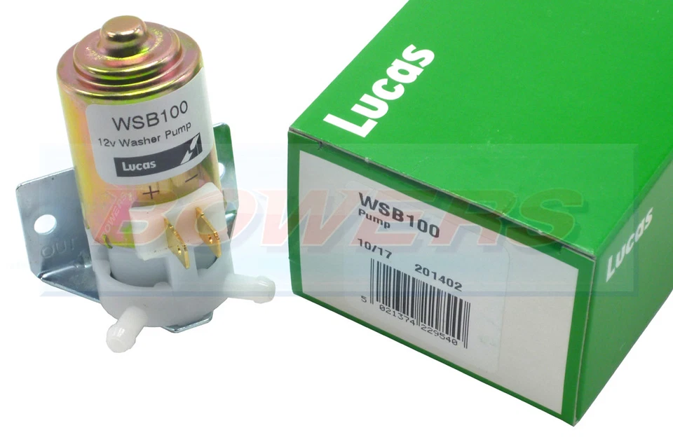 BOMBA LAVADORA PARABRISAS LUCAS WSB100 UNIVERSAL COCHE CLÁSICO MINI MG 12V COMO GWW125 Foto 1 de 1
